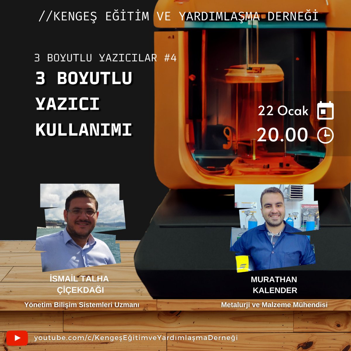 Kenges2020's tweet photo. "3 Boyutlu Yazıcılar" eğitim serimizin dördüncü bölümü olan "3 Boyutlu Yazıcı Kullanımı" konulu etkinliğimiz, yarın akşam saat 20.00'de YouTube kanalımızda gerçekleşecektir.

#Kengeş #Eğitim #3BoyutluYazıcı #3DPrinter #3DBaskı #3DYazıcı #EndüstriyelTasarım #Tasarım https://t.co/q9Ziq8zN6m