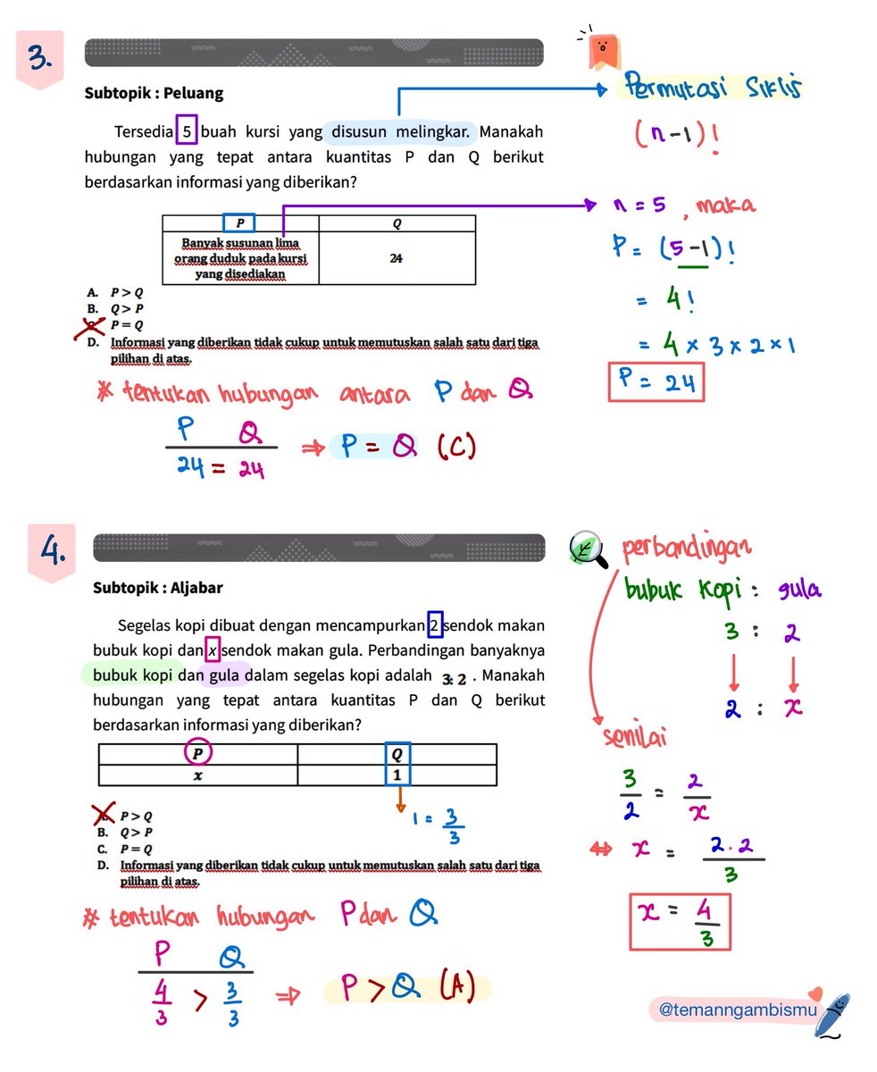 temanngambismu's tweet photo. 📚 𝗣𝗲𝗺𝗯𝗮𝗵𝗮𝘀𝗮𝗻 Latihan Soal 𝗣𝗲𝗻𝗮𝗹𝗮𝗿𝗮𝗻 𝗞𝘂𝗮𝗻𝘁𝗶𝘁𝗮𝘁𝗶𝗳 📚

Tipe soal : 🆚 Analisis Perbandingan Dua Nilai
- a thread -

#studytwt #studyacc #ambistwt #AMBISVERSE #SNBT2023 #BelajarApaHariIni https://t.co/h98JpnewA3