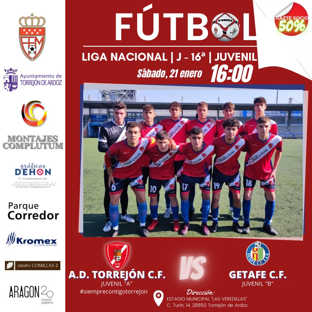 ⚽️⚽️A.
           D.⚽️⚽️
♥️E S T E  E S C U D O ❤️‍🩹
            O
            R
            R
            E
            J
           Ó
           N

#montajescomplutum
<a href="/TorrejonDxte/">Concejalía Deportes Torrejón de Ardoz</a> 
#siemprecontigotorrejon
#juntospodemos
<a href="/Gallardo7Jose/">José Gallardo</a> <a href="/michelcarrilero/">Michel</a> <a href="/martincriado7/">JOSE MIGUEL MARTIN</a> <a href="/ivazquez06/">Ignacio Vázquez Casavilla</a>