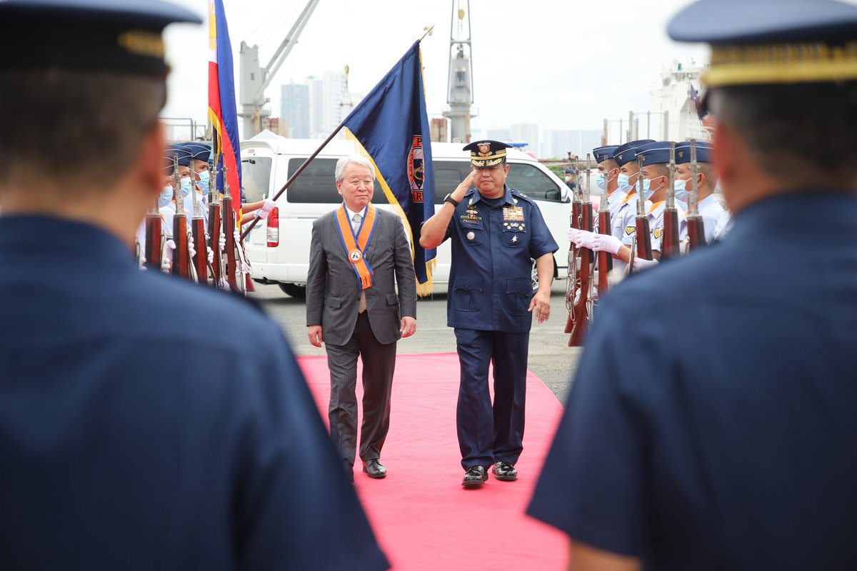 PCG Commandant, CG Admiral Artemio M Abu, welcomed Japan International Cooperation Agency (JICA) President, Dr. Tanaka Akihiko, in Port Area, Manila, 20 January 2023.
Delegates from JICA Philippines and Japan Embassy accompanied Dr. Akihiko.
#PCG 
#FASMaritime