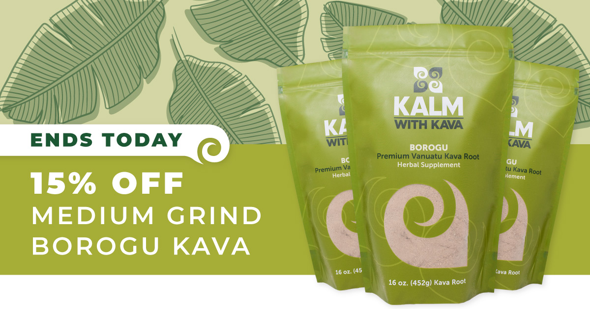 Enjoy relaxation anytime with 15% off all sizes of medium grind Borogu kava! Our Borogu #KavaSale ends TONIGHT at 11:59 PM MST. #Borogu is known for its balanced #kava effects that can be enjoyed any time of day. Stock up before this sale ends!
.
.
#relax #kalmwithkava #kavakava