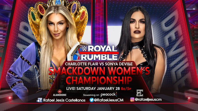 aguschucho's tweet photo. My favorite #SmackDown match at #RoyalRumble #TeamCharlotte or #TeamSonya
@MsCharlotteWWE 🆚 @SonyaDevilleWWE
Credits @RafaelJesusCM https://t.co/m7g54X56Vv