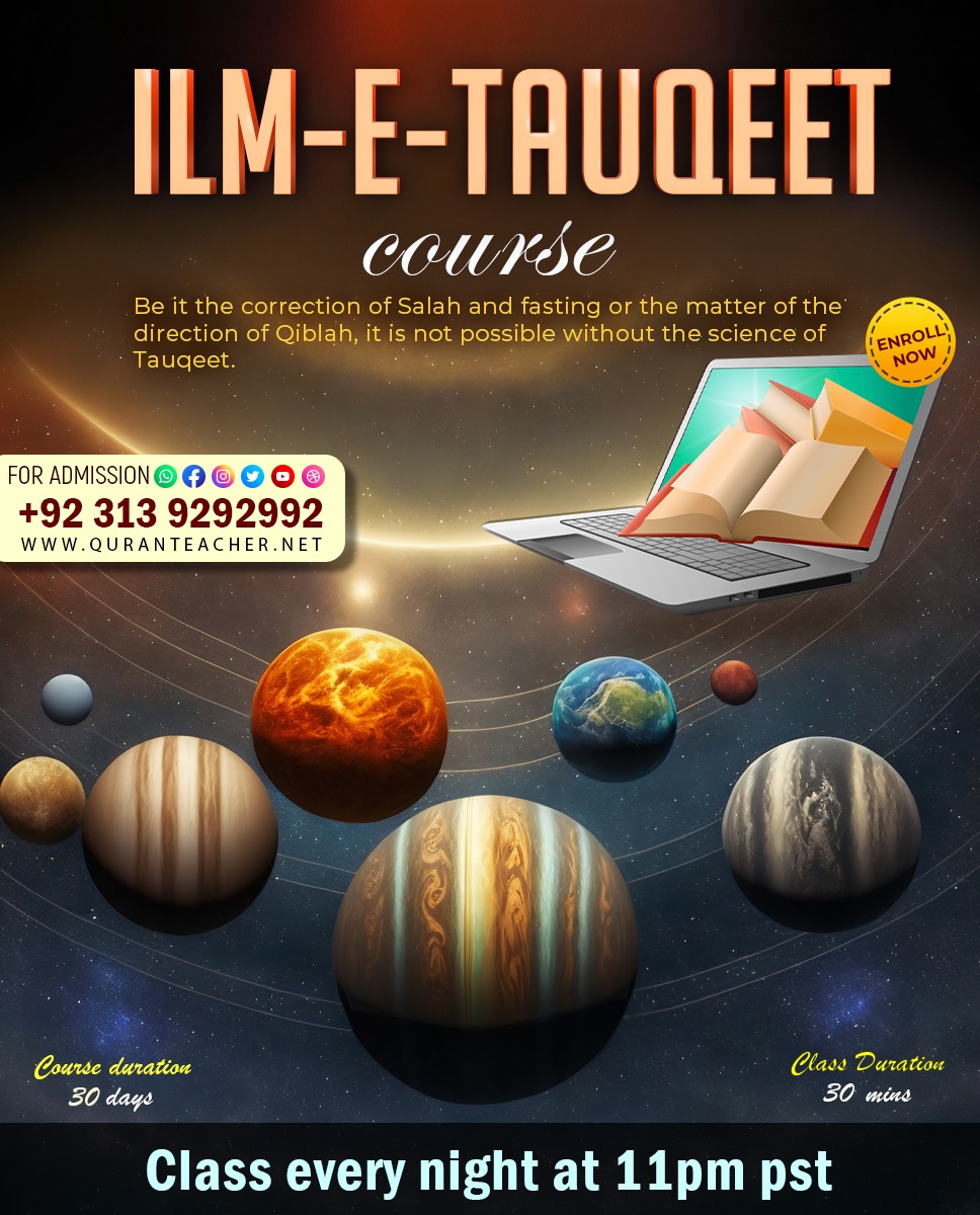 AcademyFaizan's tweet photo. Be it the correction of Salah and fasting or the matter of the direction of Qiblah, it is not possible without the science of Tauqeet..
For admission
or Boys:https://t.co/ATqcLryyq7
https://t.co/CFBekKxry7
#ilmetauqeet #Qibladirection https://t.co/KJGrwA9WJm
