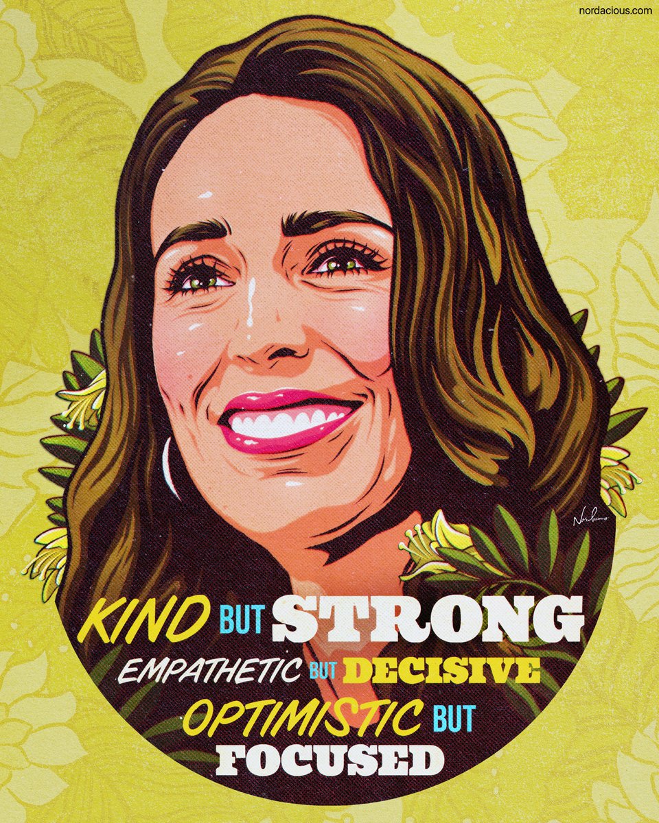 What a woman. What a leader. Dignity, courage and grace personified. Her impact on the world stage will be felt for years to come. Sad to see Jacinda Ardern go, but pleased to see it happen on her own terms 🖤 |  Prints/tees: bit.ly/3XpFsCL @jacindaardern