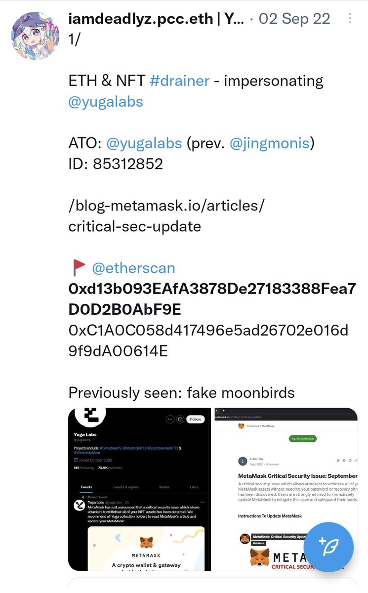 A Kid Called Beast hacker #akcb is draining to wallet: 0xd13b093EAfA3878De27183388Fea7D0D2B0AbF9E

Same wallet drained millions of $$$ over 156+ days. Responsible for fake $blur drop &amp; sim swap hack on <a href="/gabrielleydon/">Gabriel Leydon</a> plus others in Q4 2022

<a href="/zachxbt/">ZachXBT</a> <a href="/rugpullfinder/">JP</a> <a href="/wallet_guard/">Wallet Guard</a>
