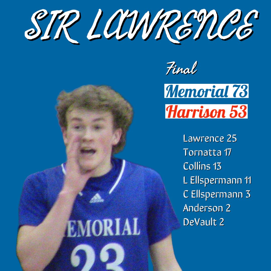 BbalEvv's tweet photo. Luke Lawrence pumped in 25 points including 5 triples and Tucker Tornatta scored 17 to lead Memorial past Harrison in a big SIAC showdown.
When clicking on all cylinders…Memorial is best team in SIAC. https://t.co/Loz3yxBn0v