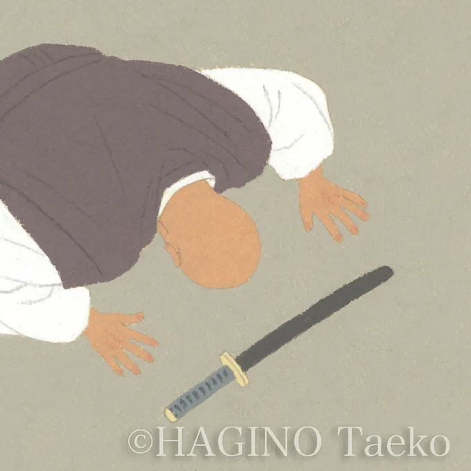 北國新聞、富山新聞連載小説 安部龍太郎さん作「銀嶺のかなた」第17~20回挿絵です。時代小説の挿絵というよりも絵本的な(;・∀・) 