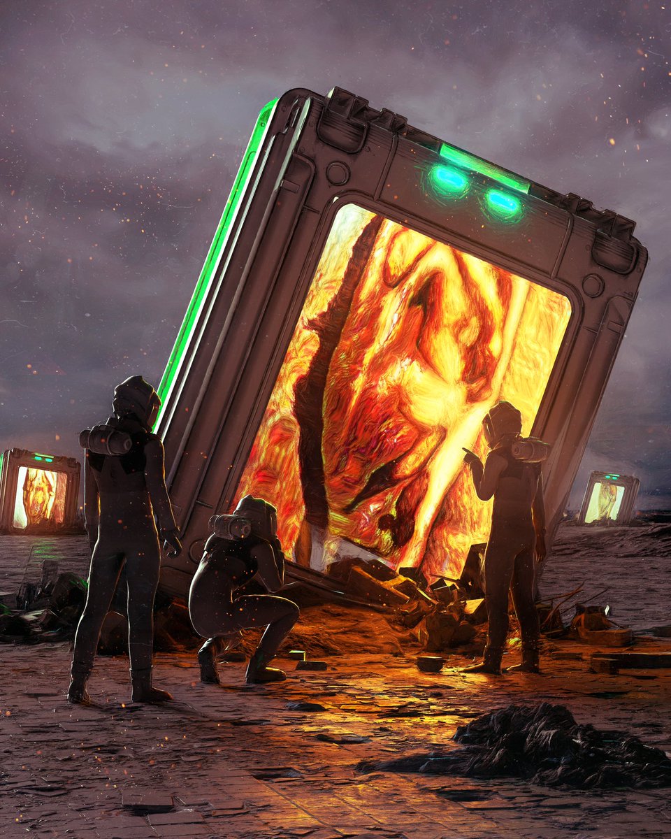 beeple's tweet image. THE FOUND ROBBIES