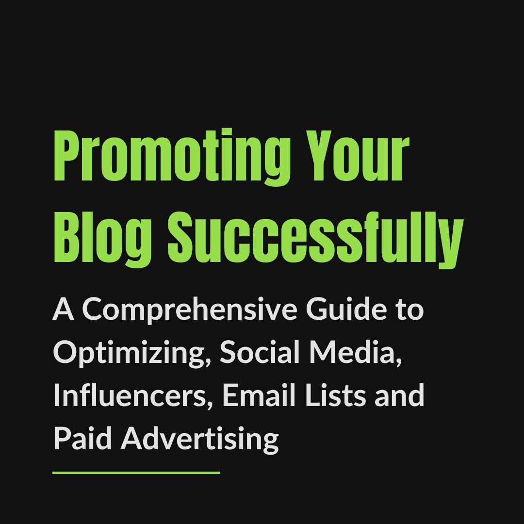 ambuskarswapnil's tweet image. Want to promote your blog successfully? Check out our guide on mastering blog promotion, including tips on SEO, social media, influencers, email lists, and paid advertising. bit.ly/3HmJ16M

#blogging #blogpromotion #seo #socialmedia #WritingCommunity #paidadvertising