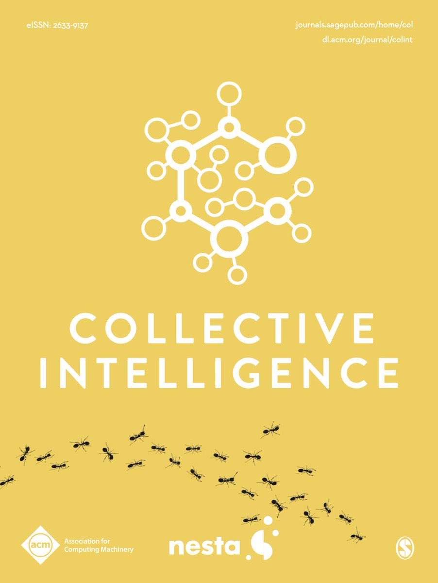 Collective_CI's tweet photo. Diversity can contribute to collective intelligence but can also lead to polarization + impede innovation diffusion. Recent papers published in COLLECTIVE INTELLIGENCE (@Collective_CI) explore how beliefs spread, influence of outgroups + role of hubs 1/9.

https://t.co/xvn7gOJfYG https://t.co/plrtDbvRNN