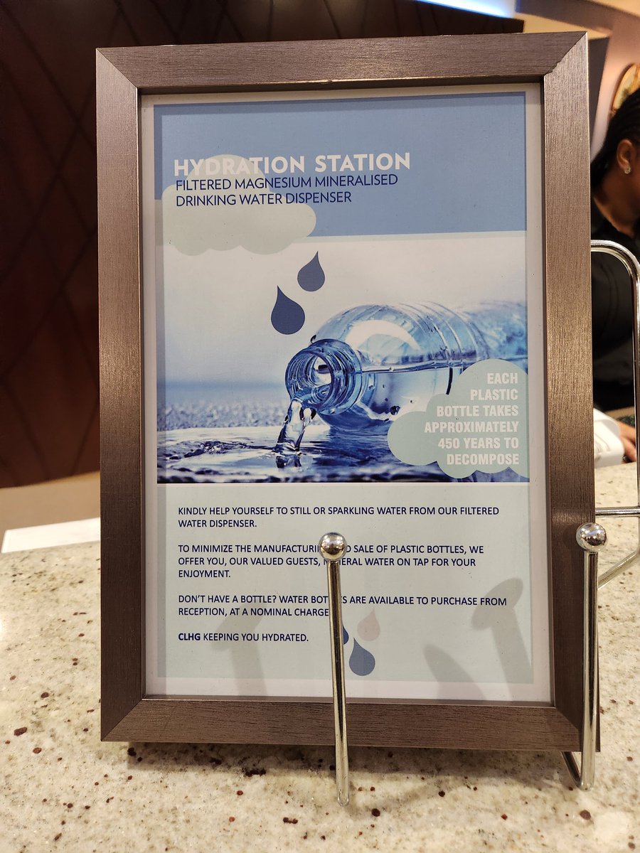 Clean_Durban's tweet photo. Shout out to @CityLodgeHotels for fighting the scourge of single use water bottles in the hospitality sector with fantastic hydration stations! #refillrevolution #byobottle https://t.co/UjzdXKwLyI