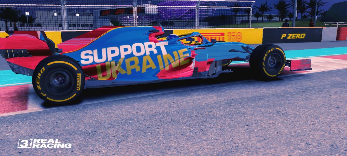 Even F1 Sports cars support the war of #UkraineandRussia

From Real Racing player : billyjonesusa158943 

#supportUkraine #UkraineRussiawar #westandforukraine