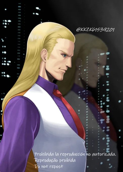 『THE KING OF FIGHTERS 』シリーズギース・ハワード#格ゲーキャラ描こうぜ #KOFXVギース様の誕生日なので過去絵も放出～ 