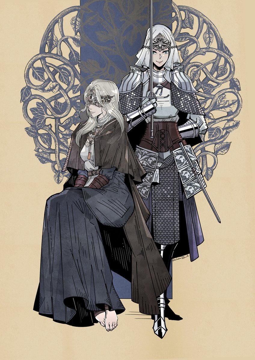 「Fire Keeper & Sirris of the Sunless Real」|Herheim@Commissions open!/リクエスト大歓迎のイラスト