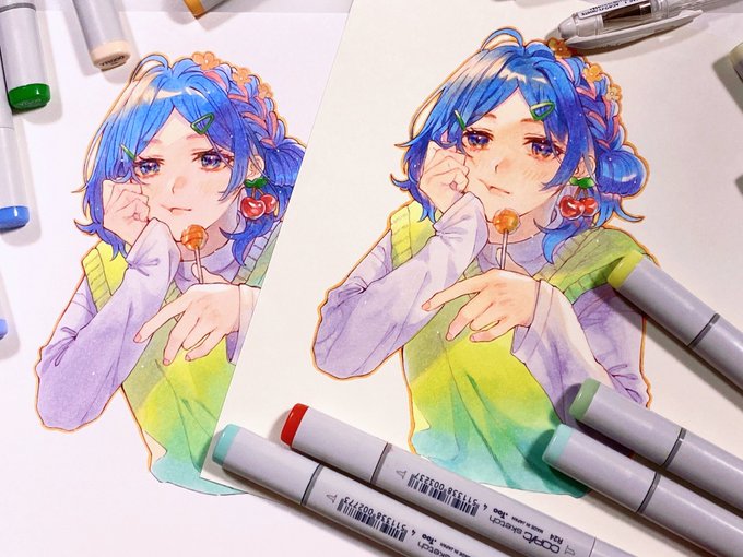 「blue eyes mechanical pencil」 illustration images(Latest)