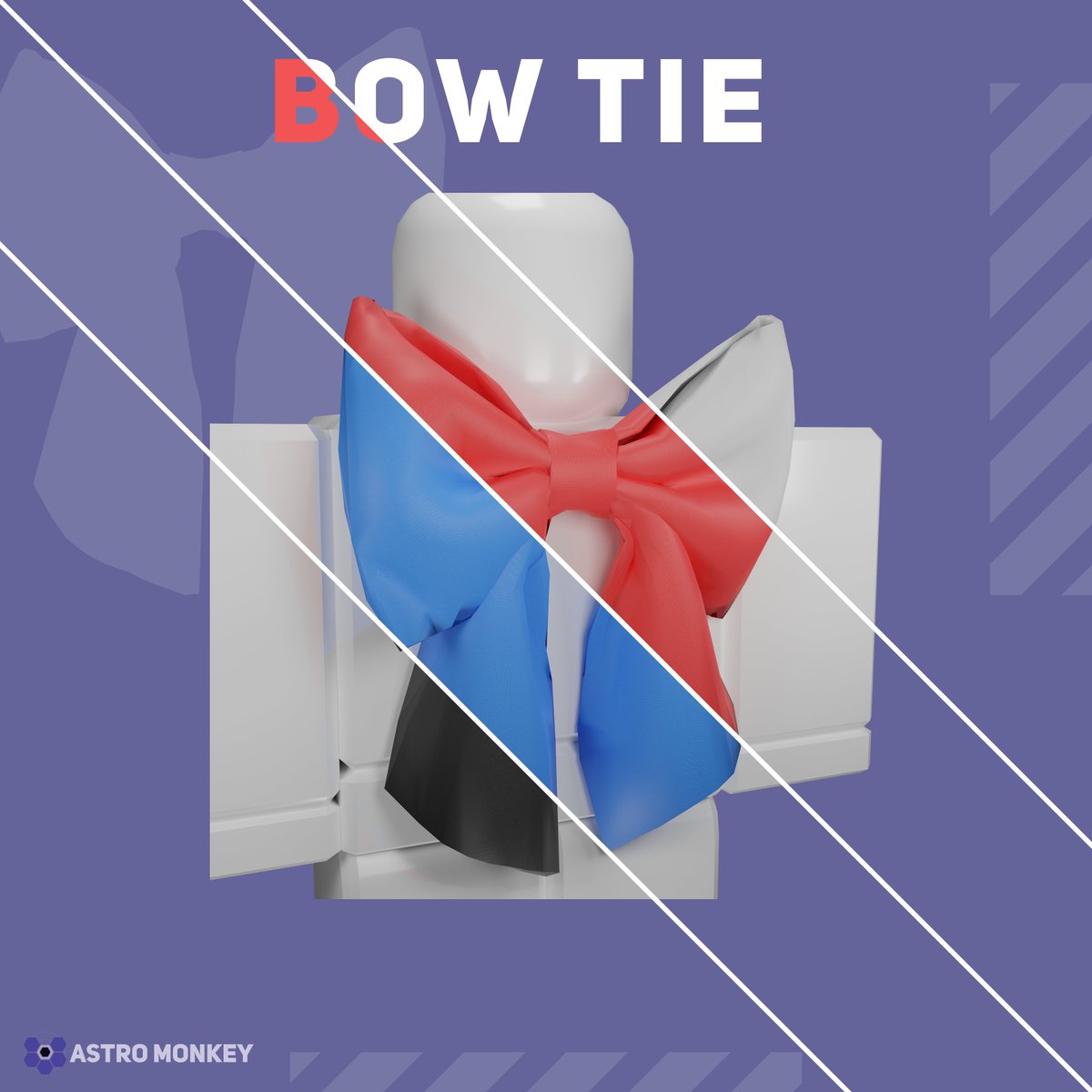 AstroMonkeyDev's tweet image. UGC Concept #9
Bow Tie
Black, White, Blue, Red

#roblox #robloxart #RobloxUGC  #RobloxDevs