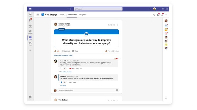LalitMGupta's tweet photo. Encourage open sharing and exchange of ideas, answers, and best practices with Microsoft Viva Engage.
See Here: https://t.co/SHCI6UgKzJ
#Microsoft #Vivaconnection #MSFT #Microsoftviva #Ideas https://t.co/mFCGpLGNEP