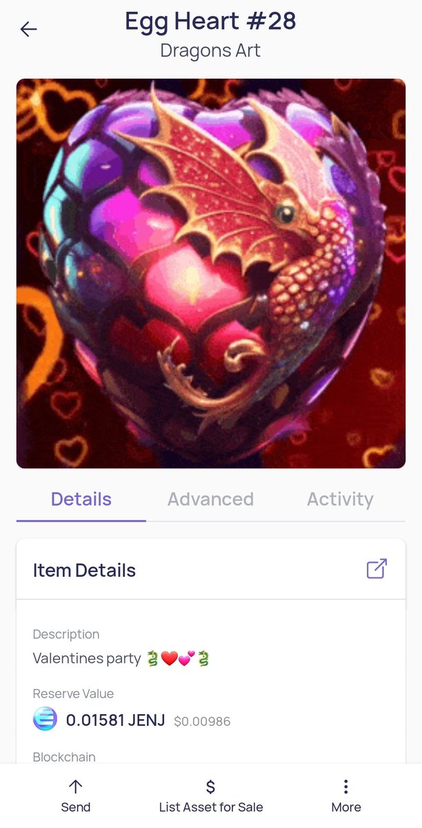 Allye95697360's tweet photo. "Valentines Party"🥳🎉💜❤️"💜❤️Egg Heart❤️💜" by @Alfo_nel #NFTCommmunity Choose laaarki Winners in 24hrs ✌️🤩😁🐉🐉🎉🥳
⏰️❤️&amp;RT
⏰️Follow @Alfo_nel &amp; RT♻️ PInned Tweet
⏰️Tagg 3 frenz
⏰️Comment ENJIN QR Code Only 
Post proof 🤩
#NFTGiveaway #EnjinNFT #Enjin
 #NFTGiveaways https://t.co/ZTAvxp7y2r