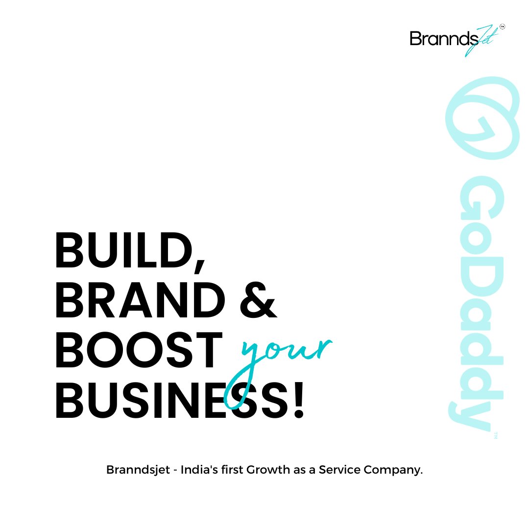 BUILD, BRAND & BOOST YOUR BUSINESS! With @godaddy @godaddyindia 
They Provide Domains, Websites, Email, Hosting, Security & Everything You Need To Succeed Online.
For Business Enquiries mail us at stepin@branndsjet.com
#GoDaddy   #DigitalMarketing  #growthasaservice #G20InPune