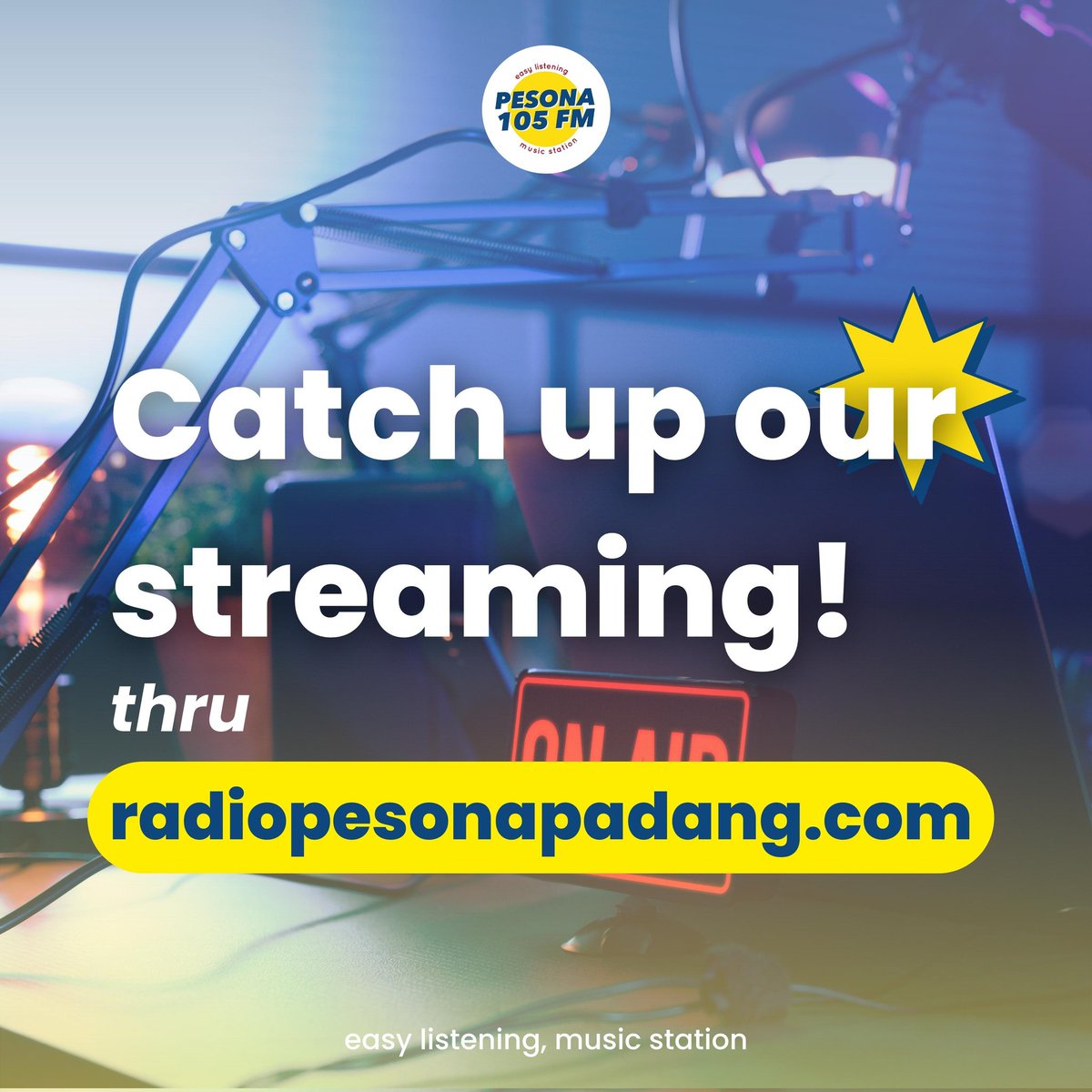 We're back on track nih, Pesona Listeners! Kamu udah bisa streaming kita lagi, yaa di radiopesonapadang.com 🙌✨