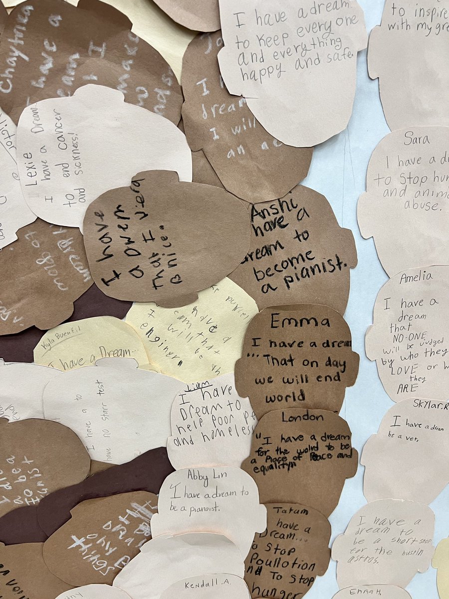 Honoring MLK this week with artwork created with heads made by 3-5 graders and hands made by Pre-K-2 grade. I surprised my students with these 2 murals that they helped create. Seeing their happiness, amazement, and excitement never gets old! #dream #love <a href="/WarnerCFISD/">Warner Elementary</a> <a href="/CFISDArt/">CFISD Visual Arts</a>