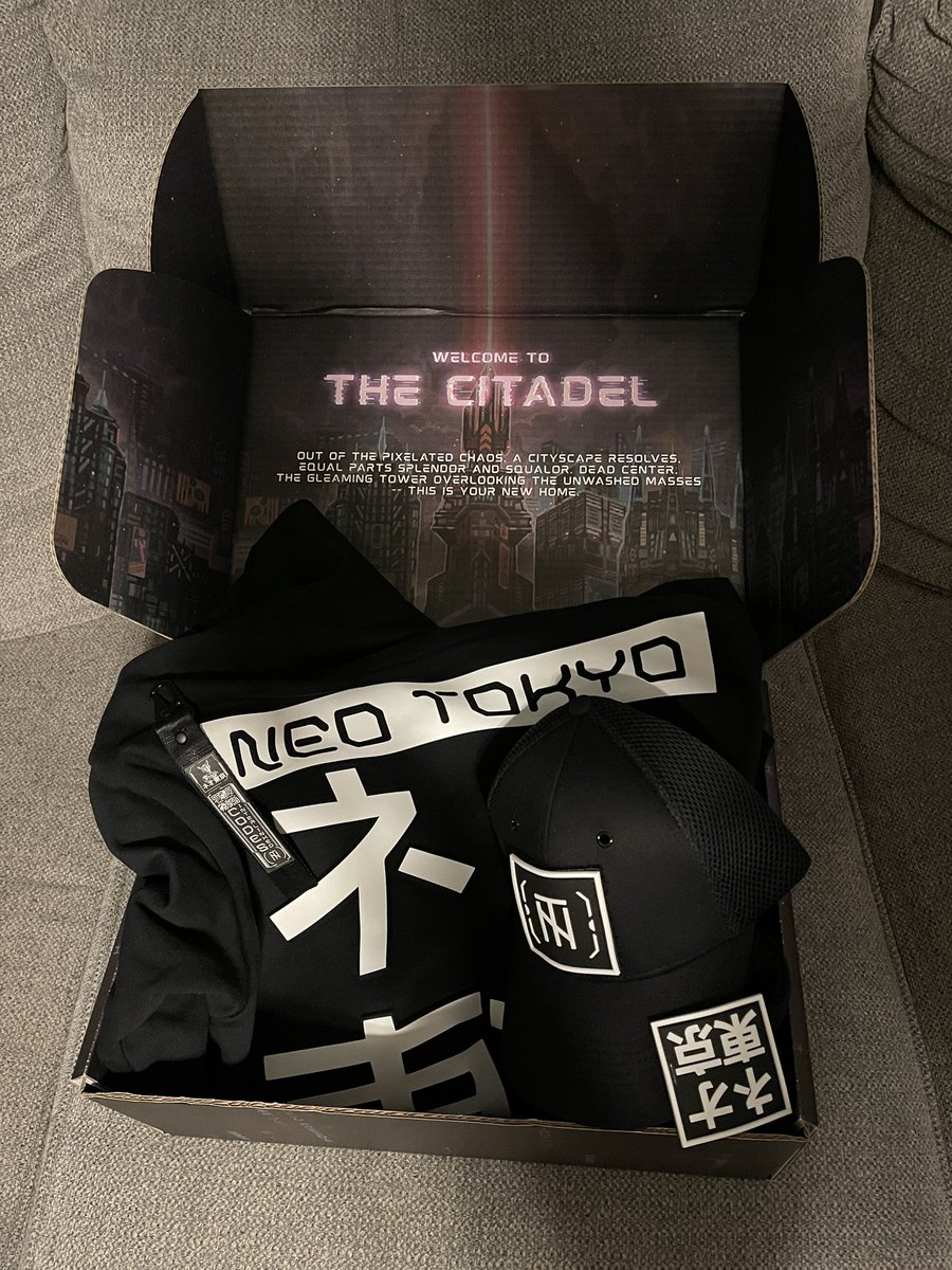 “Welcome to Neo Tokyo” 

Citadel swag. For citizens, by citizens.
@NeoTokyoRai @Jawsher98 🔥 quality merch 🤝. 

@NeoTokyoCode is light years ahead!!🚀 #neotokyo #Merch