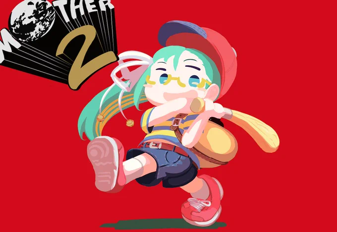 Mother2のサンプリング元ネタ解説動画好きだったお姉さん、Mother2実況中 #すずあーと 