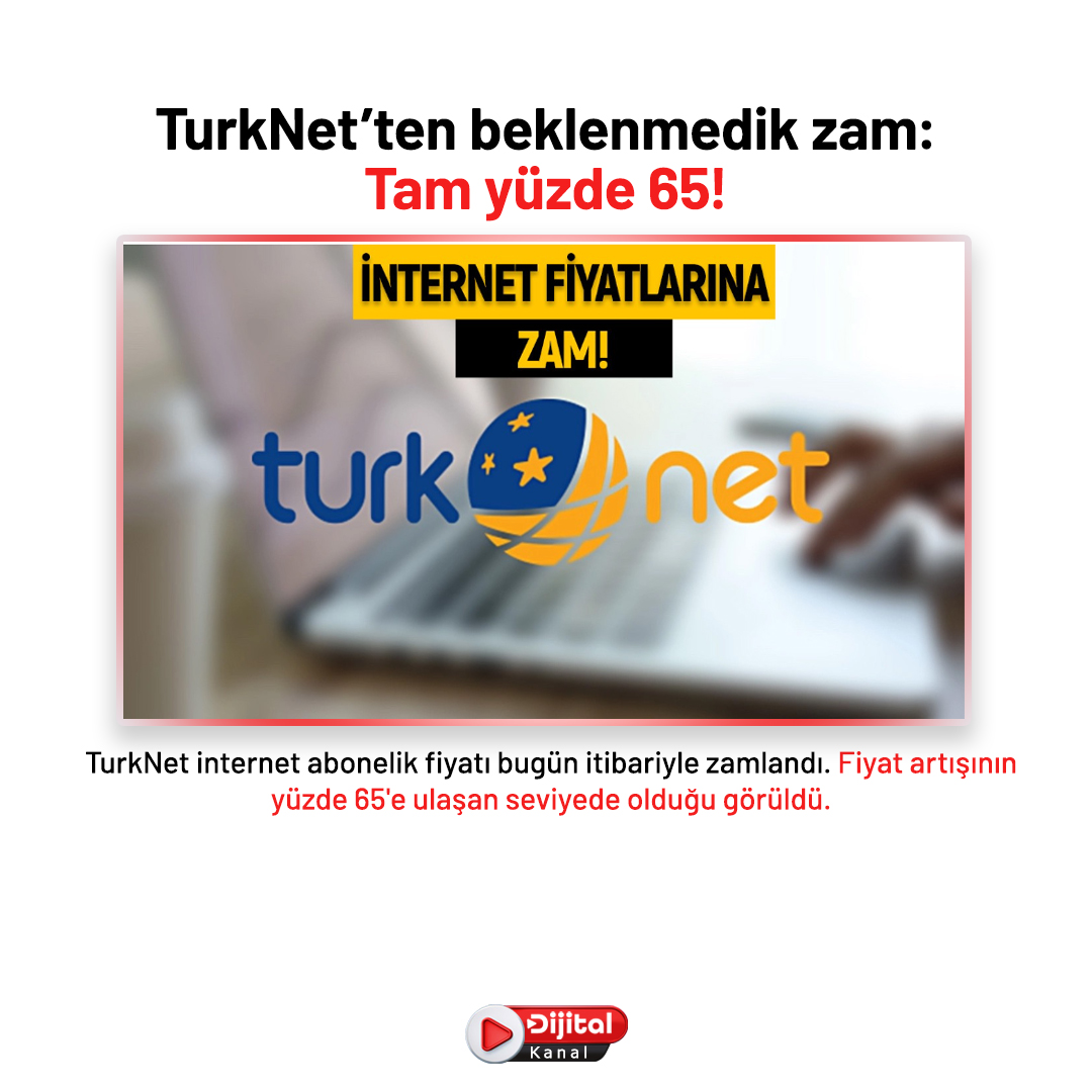 dijitalkanaltr2's tweet photo. Ortalama internet hızının 35 Mbps olduğu Türkiye’de kullanıcılarına sunduğu ortalama 50 Mbps bağlantı hızı ile 2022’de de ilk sıraya yerleşen yerel internet hizmet sağlayıcılarından TurkNet, bugün abonelik fiyatlarına zam yaptığını açıkladı.👇
https://t.co/oolFe05KrR https://t.co/bghMBhDGgX