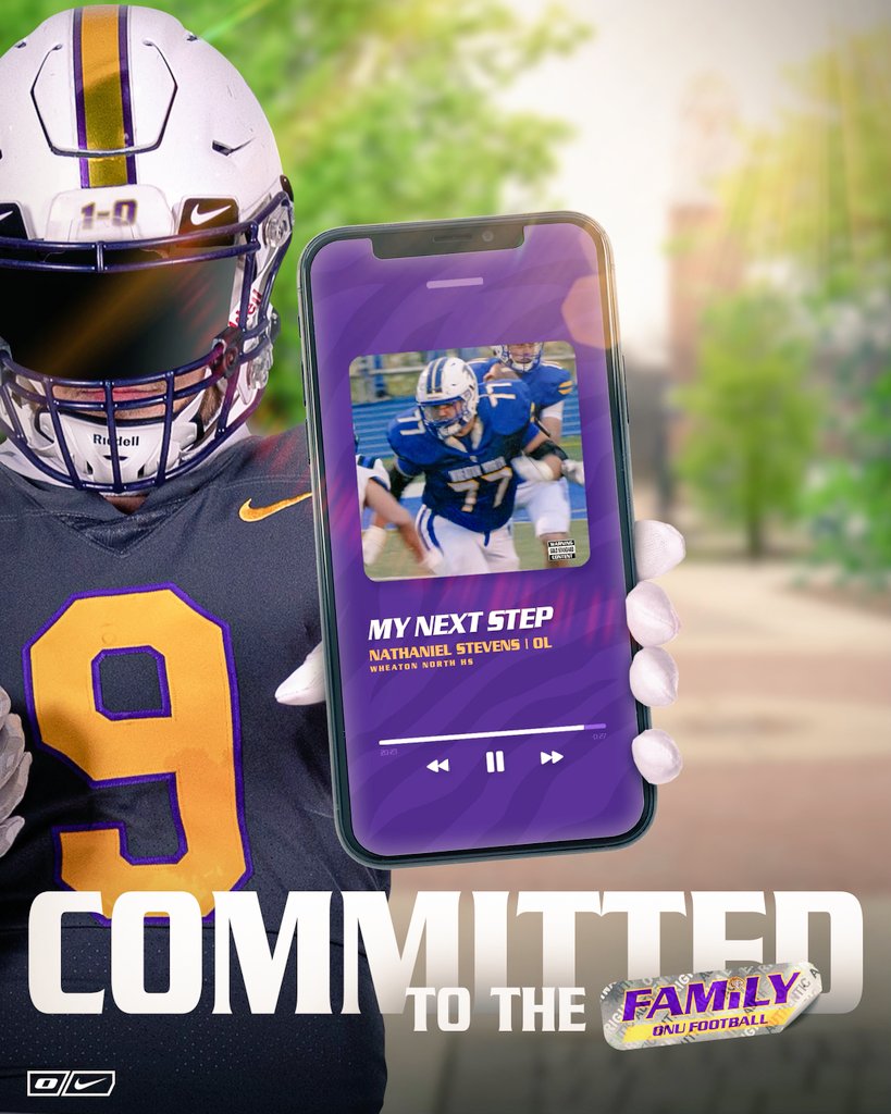 Nathaniel Stevens (@n_stevens_62) on Twitter photo 🟣🟡 I'm exited to announce I will be continuing my athletic and academic career at <a href="/ONAZFootball/">ONU FOOTBALL</a> Thanks to <a href="/wnfalconfb/">WN Falcon Football ⚡️</a> and <a href="/CoachReicherWN/">Coach Reicher</a> for 3 great years. GO Tigers. <a href="/CoachHehman/">Eric Hehman</a> <a href="/CoachGarde/">Coach Austin Garde</a> <a href="/EDGYTIM/">Timothy “EDGYTIM” OHalloran</a> <a href="/CoachBigPete/">Peter "Coach Big Pete" Leinweber</a> 🟣🟡 I'm exited to announce I will be continuing my athletic and academic career at <a href="/ONAZFootball/">ONU FOOTBALL</a> Thanks to <a href="/wnfalconfb/">WN Falcon Football ⚡️</a> and <a href="/CoachReicherWN/">Coach Reicher</a> for 3 great years. GO Tigers. <a href="/CoachHehman/">Eric Hehman</a> <a href="/CoachGarde/">Coach Austin Garde</a> <a href="/EDGYTIM/">Timothy “EDGYTIM” OHalloran</a> <a href="/CoachBigPete/">Peter "Coach Big Pete" Leinweber</a>