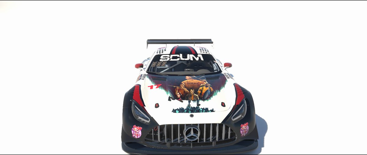 Sapper_17's tweet image. The paint has finally dried on the newest SCUM car design for the Mercedes GT3 that I will be running the Daytona 24HR in. Race starts at 11am eastern standard time. We will have 4 total drivers on the car for the 24 hours each doing 6 hours the stream will be for the whole race
