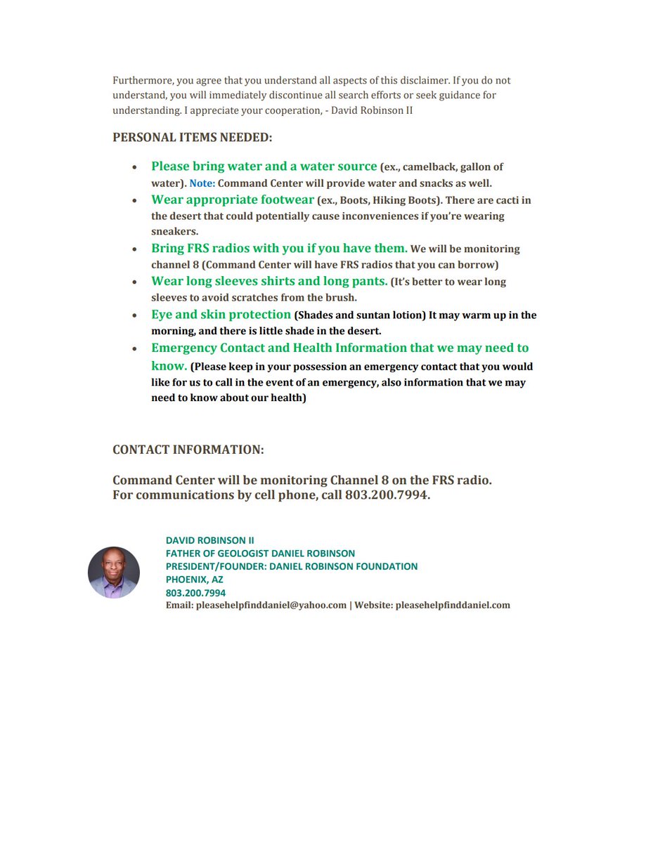 The public Search for Geologist Daniel Cornelius Robinson will be on February 25, 2023, off Sun Valley Pkwy &amp; W. Cactus Road, the Sonoran desert of Buckeye, AZ.  I need all hands on deck!! If you plan to attend, please use this link to let me know.   eventbrite.com/e/public-searc…