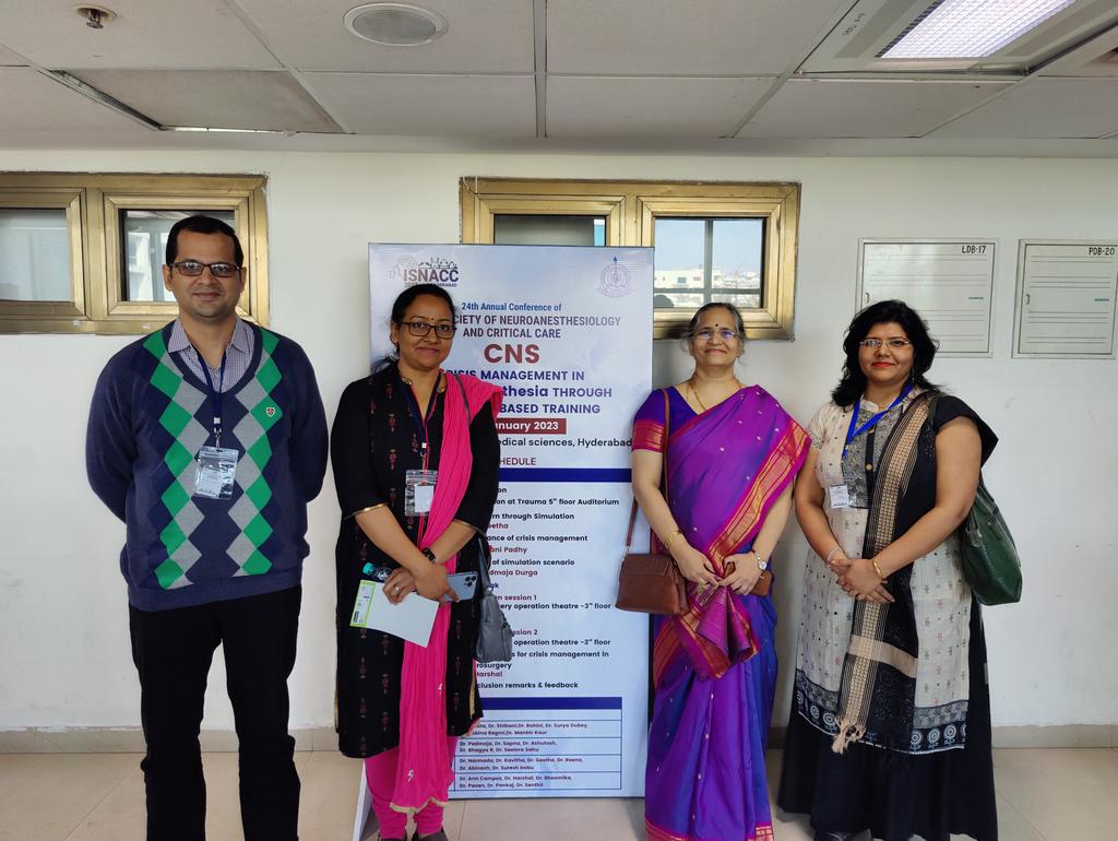 drSuKuDu's tweet photo. Workshop on Neuroanesthesiology Crisis Management at ISNACC 2023, Hyderabad. Enthusiastic participants, fantastic experience. 
#isnacc2023, @ISNACCINDIA @girijarath https://t.co/bpXMrVv2D7