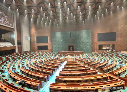 BrahmasmiAham's tweet photo. India’s new parliament echoes the quintessence of India’s arrival at the world stage under the great leadership n vision of Hon. PM Shri @narendramodi Ji. It celebrates the #AmritKaal that Indians are embracing with great pride while getting rid of the colonial past.
#IAmNewIndia https://t.co/XFQcvGnpVb