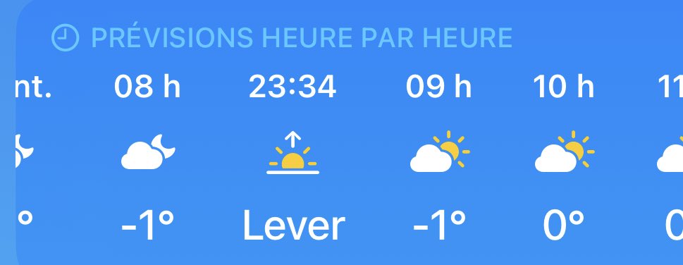 Je trouve le lever du soleil un peu tard chez Apple :))