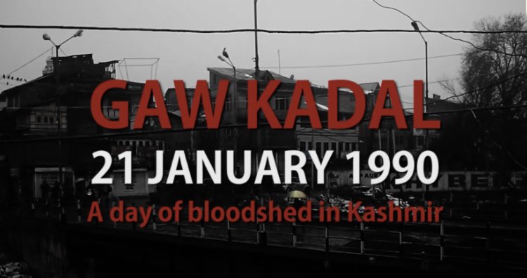 Mrsinghspeaks84's tweet photo. 21 January 1990, โWorst massacre in Kashmirโs historyโ: What happened on Gaw Kadal on this day in 1990
Srinagar: It has been over 31 years since 21 January 1990, when the Indian paramilitary troops of the Central Reserve Police Force (CRPF) opened fire on a procession passing https://t.co/fT9nIsOGr0