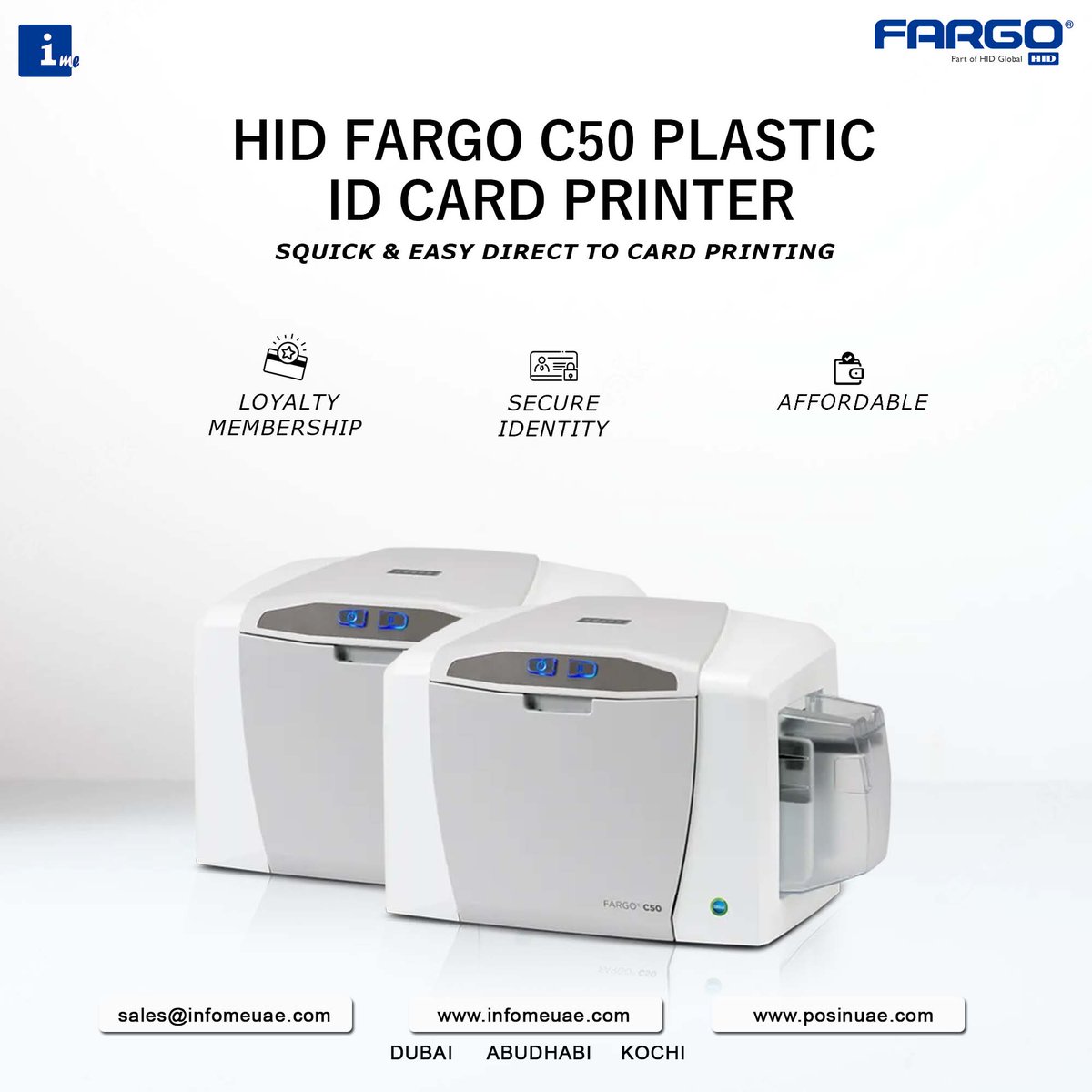 infomeuae's tweet photo. HID Fargo C50 Plastic ID Card Printers with Simple, Reliable &amp; Affordable Card Printers now on Infome.
Visit Infome to know more: https://t.co/EcIfW9d5Rd...
.
.
 #Fargo #fargoc50 #idcardprinters #fargoidcardprinter #directtocardprinter #quickandeasy #reliable #Infome #simple #uae https://t.co/NuIsVLGPDq