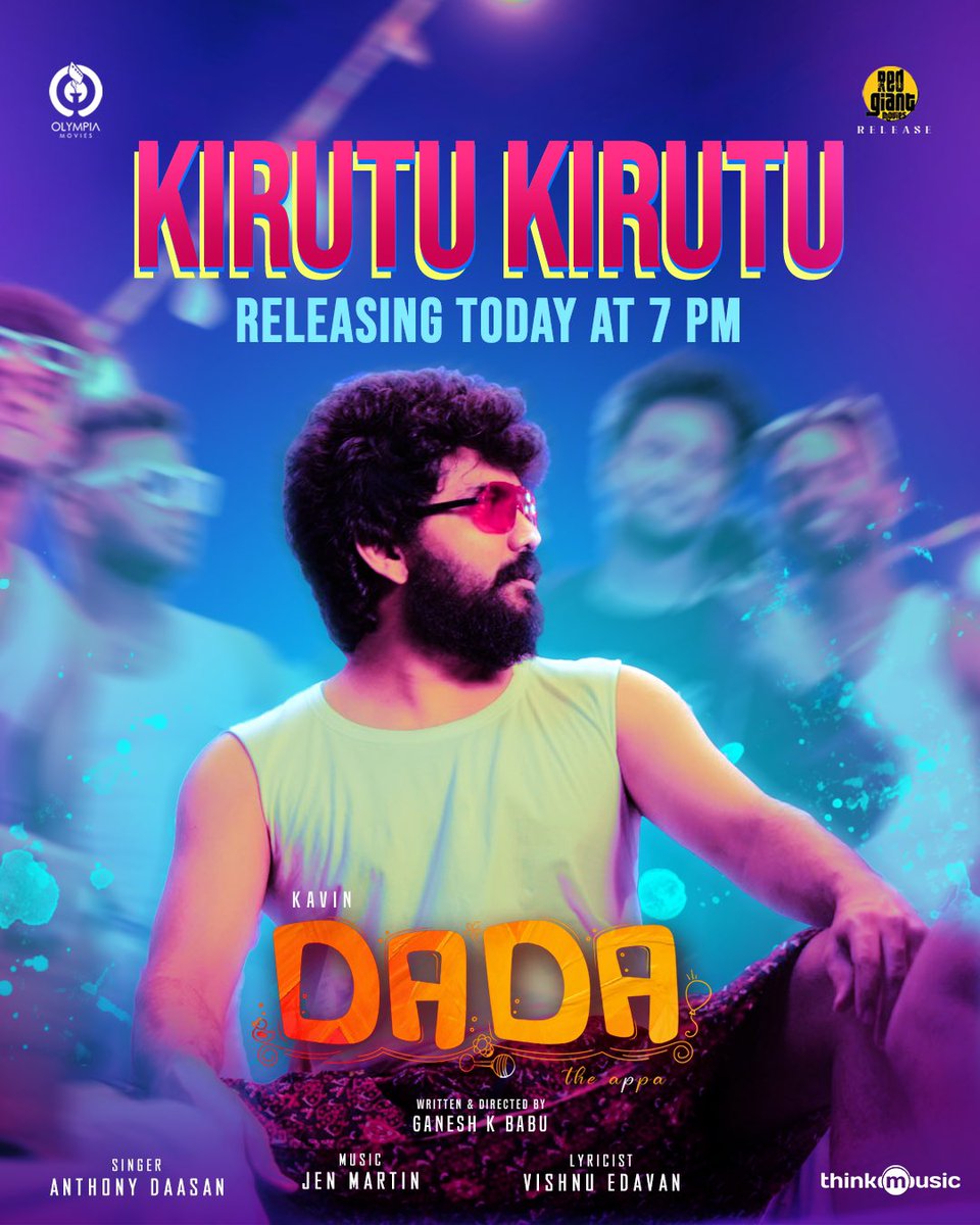Kavi_Lift's tweet photo. #KIRUTUKIRUTU  , video Song Releasing Today at 7pm😍
#Kavin #DaDa @Kavin_m_0431 https://t.co/NSBZxB07oh