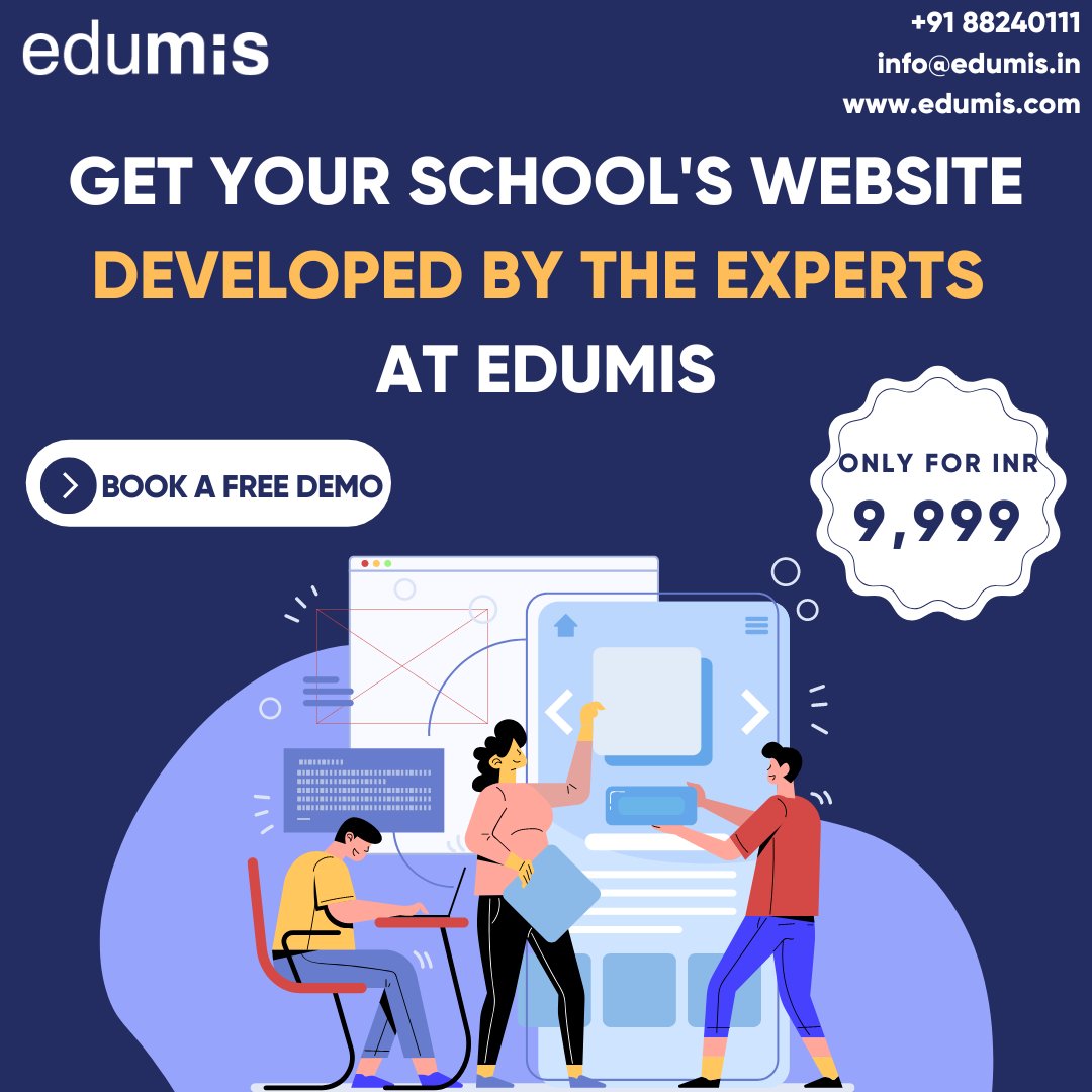 edumisindia's tweet photo. Get a website made for your school by an education expert company, and that too in your budget.
Visit us @ https://t.co/1anymE11eF
#edumis #digitalindia #website #school #schoolwebsite #edtech #quality #product #customers #service #company https://t.co/YUvKizwUxv