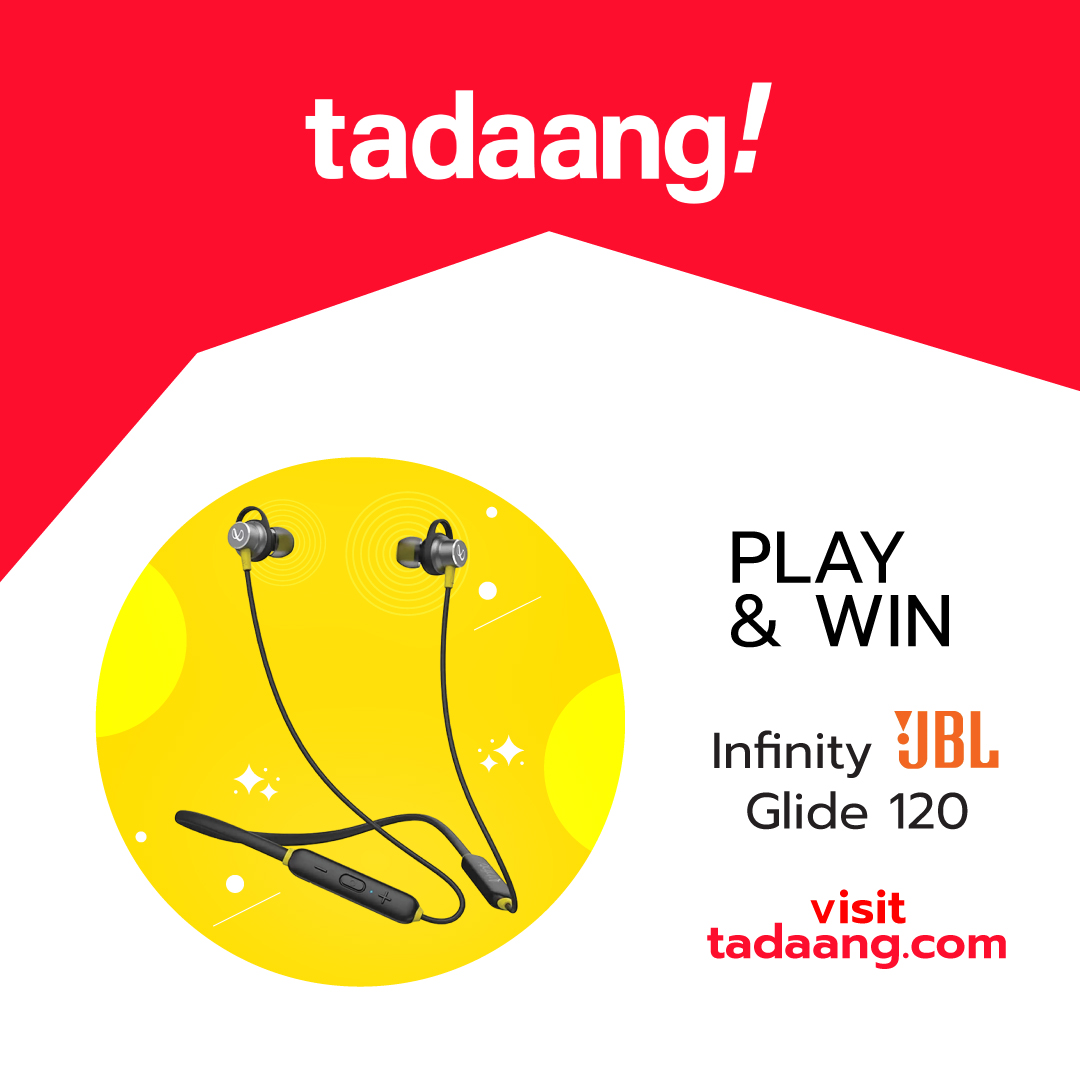 Win Glide 120 Neckband from Infinity!
Another great chance to win a Glide 120 Neckband from Infinity;
Hurry! register & play at tadaang.com/contest
#tadaang #winwithtadaang #contest #tadaangcontests #JBL #infinityglide120  #playcontest #playandwincontest #getready #wincontest
