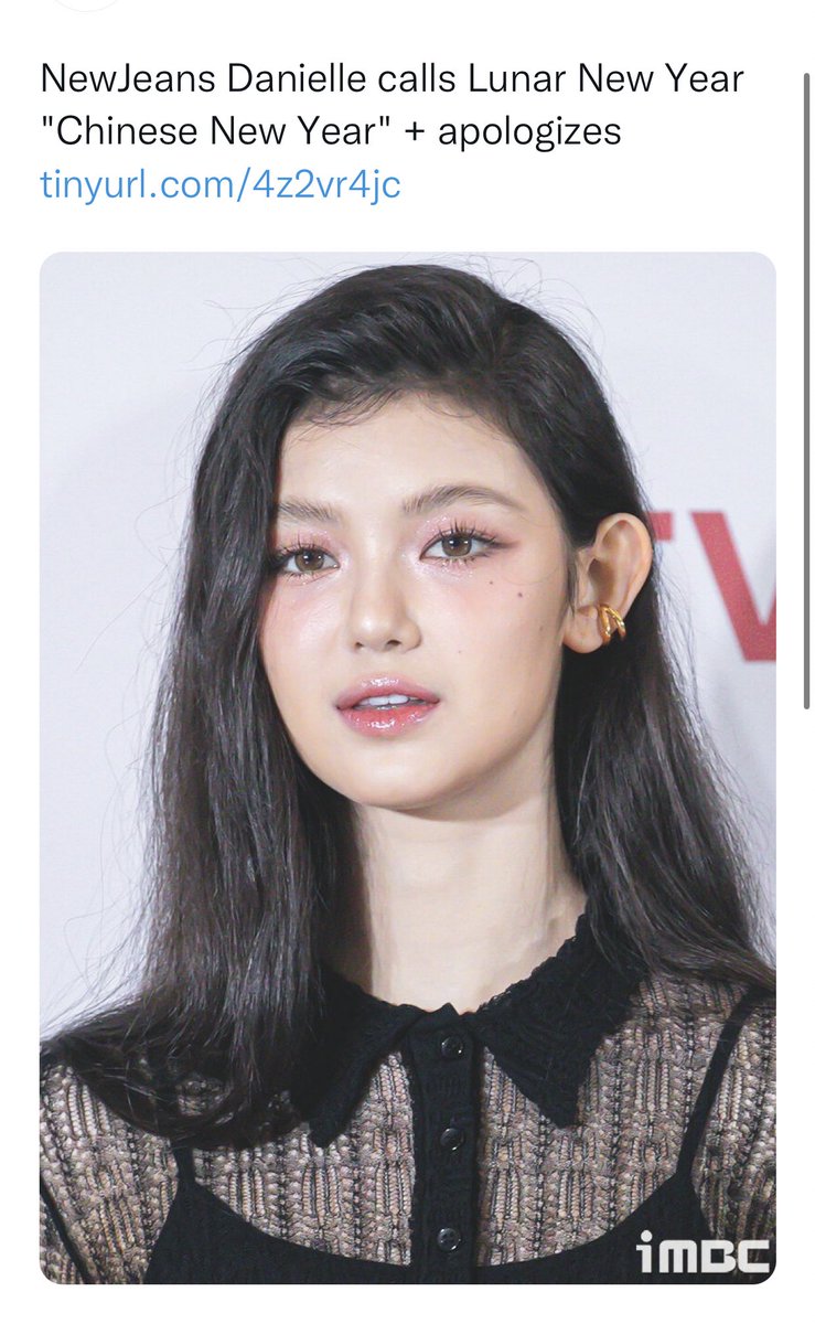 notpannchoa2's tweet photo. [ notpannchoa ] NewJeans Danielle calls Lunar New Year "Chinese New Year" + apologizes https://t.co/lru7BkE6gQ