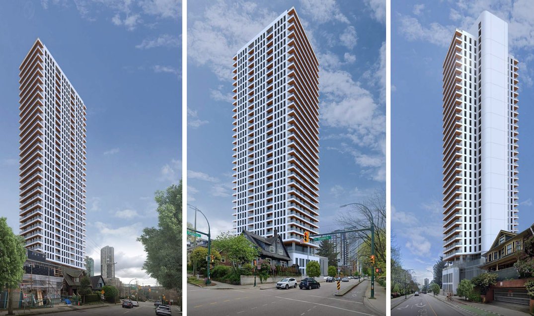 32-storey rental housing tower proposed for Pacific Street in downtown #Vancouver's West End #vancouverrealestate #canadarealestate #canadahousing #realestate #realtor