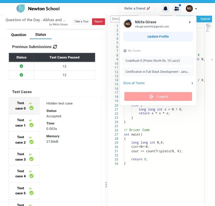 NIKITAGIRASE4's tweet image. Today I have solved Abhas and Numbers using #language_used
#Day6 of #30daysofcode @everydaycoders
#community #coding #programming #competitiveprogramming #codingchallenge #dsa #bubbleupcommunity
