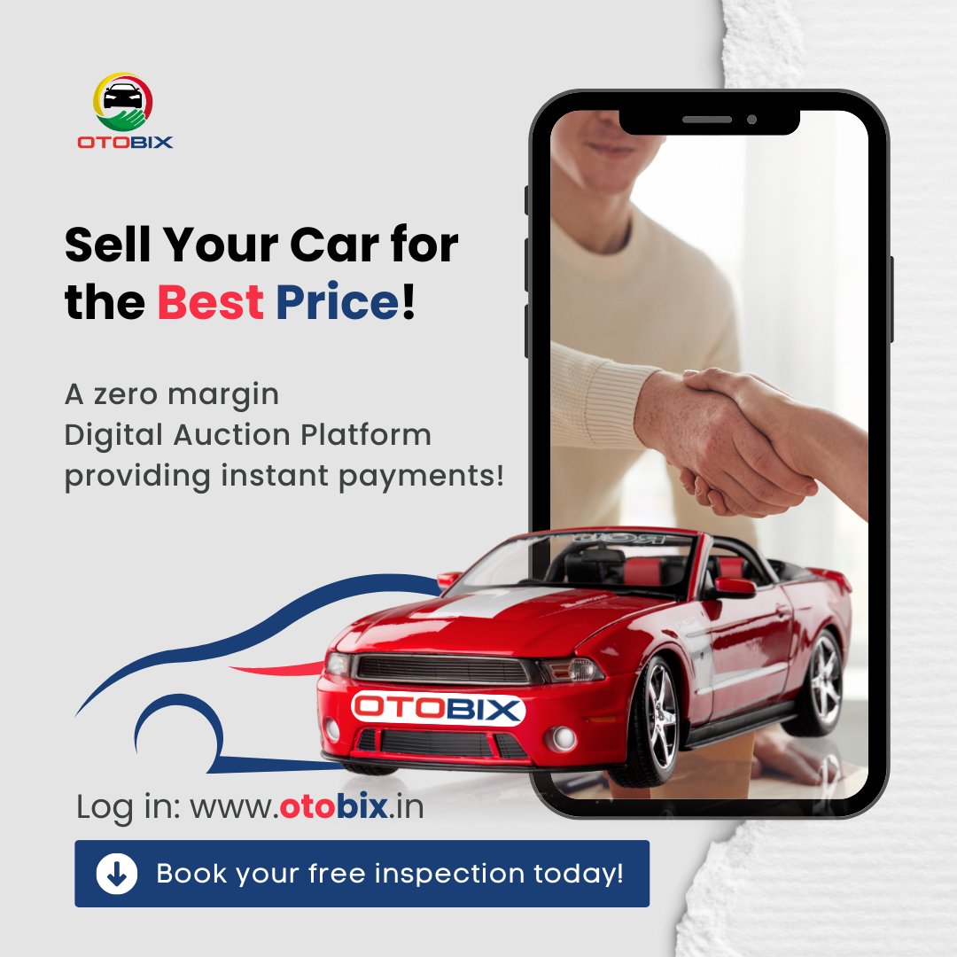 OtobixT's tweet image. Get the Best Price For Your Car Today! 🚗🔍

Book Your Free Doorstep Inspection Now!

#otobixtech #livebidding #FastProcess #bestprice #carauction #inspection #madeinindia #vehicles #preownedcars #Secondhandcars #success #startupindia #honda #maruti #hyundai #Kia #skoda #Nissan