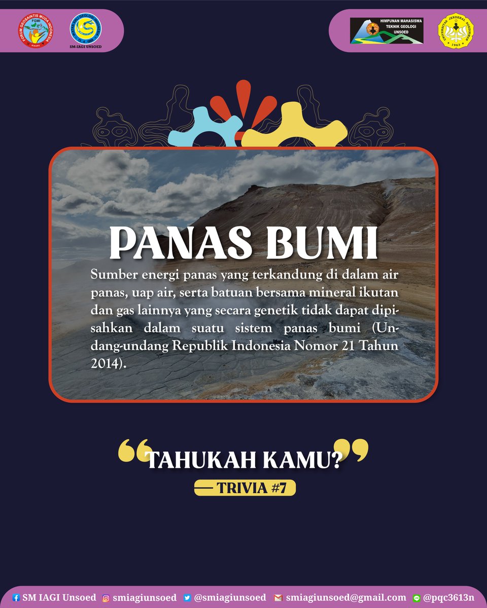 [TRIVIA #7 : TAHUKAH KAMU?]

Apa itu panas bumi? Dan bagaimana pemanfaatan panas bumi di Indonesia? Mau tau lebih lanjut mengenai Panas Bumi ? Simak Trivia Edisi #7 ya!
_______________________
SM-IAGI UNSOED 2022

#iagi
#smiagi
#smiagiunsoed