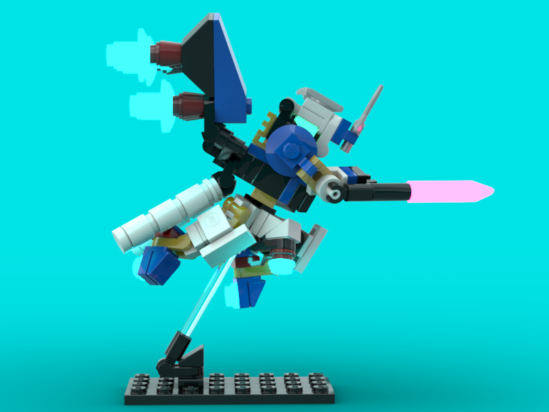 Returnethtobase's tweet photo. Dash Hound custom ace custom Ruschia update. Tried to make it look overall less busy/tie it a little more closely to the Gatekeeper, though I did sneak a little Eypon/Tallgeese III/Kamen Rider/Gundam Strike Freedom as well. Scaled for Mobile Frame Zero. #MFZ #MF0 #LEGO #Mecha https://t.co/GsRhksUm1J
