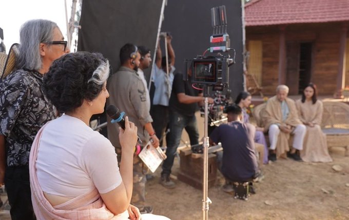 A Picture From The Set Of #Emergency. 
@KanganaOffical #Emergency