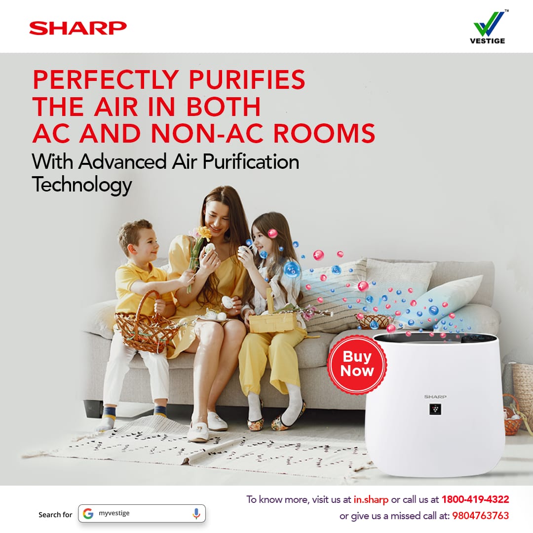 Bring a Sharp air purifier home and breathe clean, healthy air into your family's lungs.

#WishYouWellth #sharpairpurifier #breatheclean #healthyair #advancedtechnology