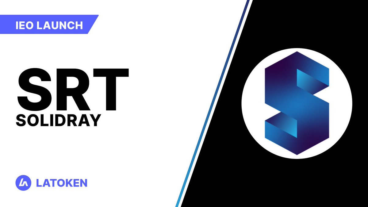 Latoken_cex's tweet photo. SOLIDRAY (SRT) IEO is live on #LATOKEN🔥

📎 Solidray believes in creating an enabling environment for digital asset and trading education by improving the trading experience and adoption of cryptocurrency worldwide.

LEARN MORE👉 https://t.co/n61MOgnGZF https://t.co/F8yxSRFtKY