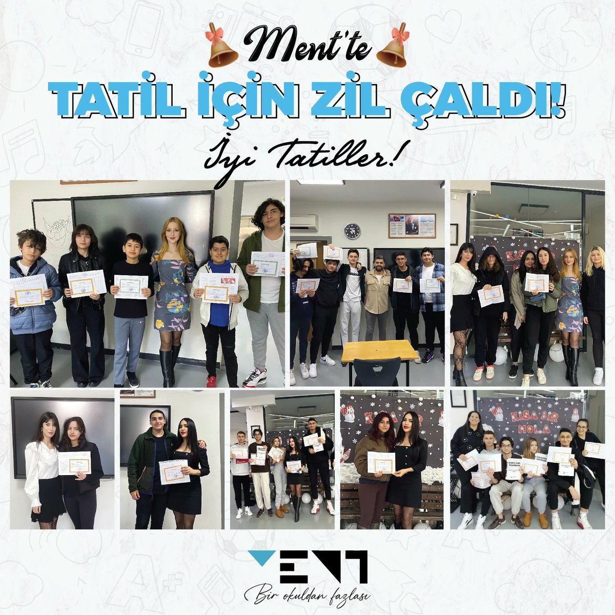 Ment'te tatil için zil çaldı! Değerli öğrencilerimiz iyi tatiller.

#MentKoleji #BirOkuldanFazlası #MentliOlmakAyrıcalıktır #ÖzelEğitim #ÖzelDers #BirebirEğitim #LGS #YKS