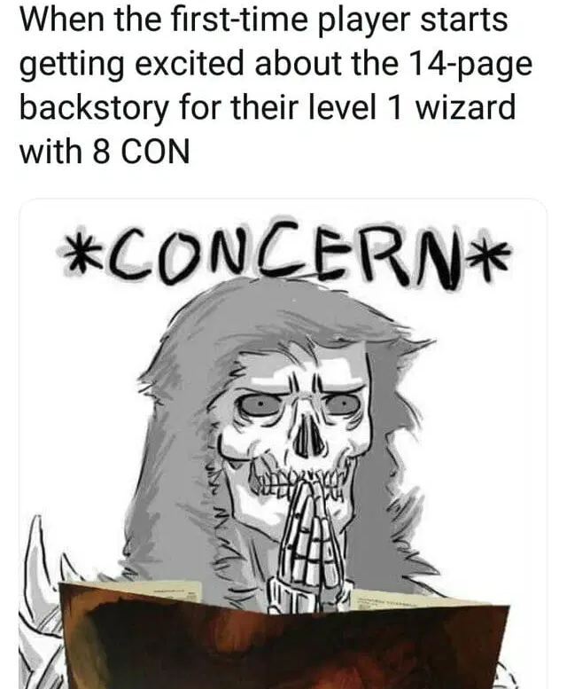 NerdCastle's tweet photo. Now this is a combo i haven't seen yet π€
#DungeonsAndDragons #JustDungeonMasterThings #DnD #DnDFail #DM #DungeonMaster #NerdCastle #NerdCastleStore #Meme #TTRPG #TableTop #Wizard https://t.co/cNaHudTvT6